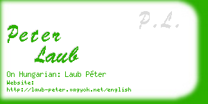 peter laub business card